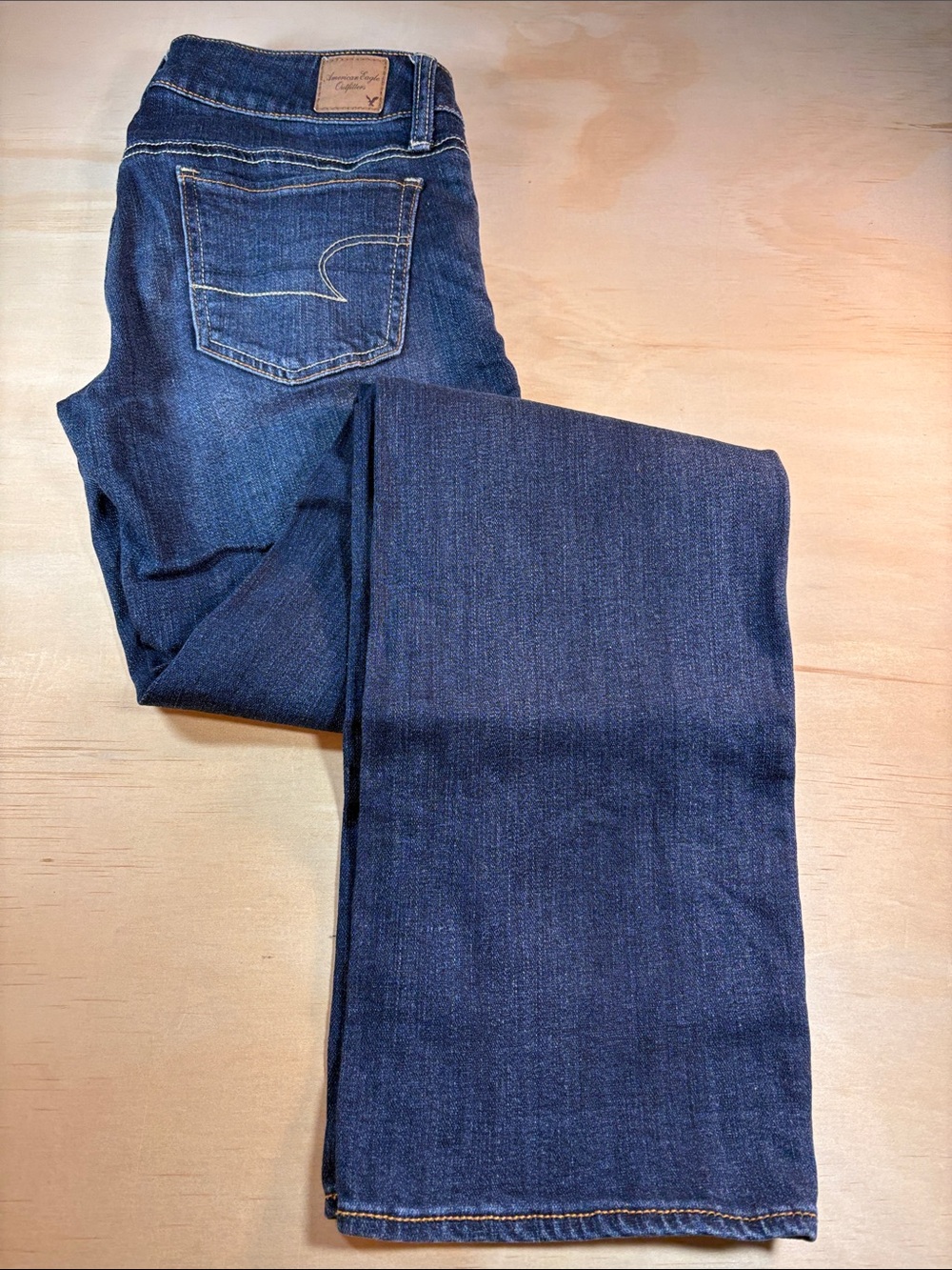 Dark Wash Gen Z Stretch Straight Leg Jeans Sz 4